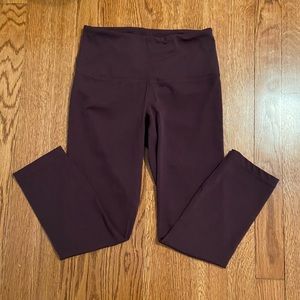 Maroon Yogalicious Ankle Length Leggings